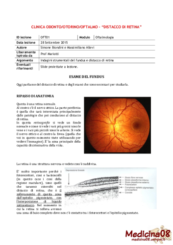 Clin 3O OFT01 28-9-2015 Distacco di retina